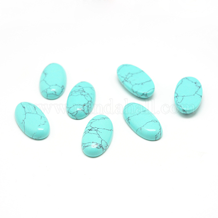 Окрашенные синтетические бирюзовые драгоценные камни кабошоны X-G-T023-15x30-11-1