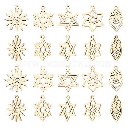 20 шт. 5 стиля ионного покрытия (IP) 316L хирургическая нержавеющая сталь подвески STAS-AN0001-04-1