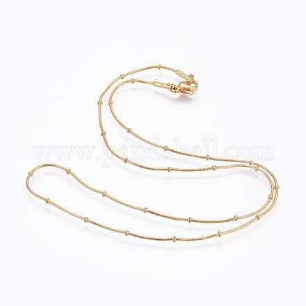 304 Stainless Steel Snake Chain Necklaces NJEW-F248-11A-G-1