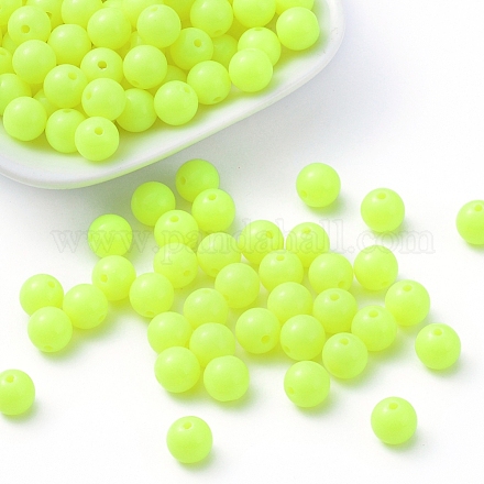 Perles en acrylique fluorescente MACR-R517-8mm-01-1