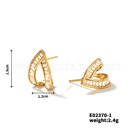 Геометрические серьги-капли с выемкой и полным отверстием CM2318-1-1
