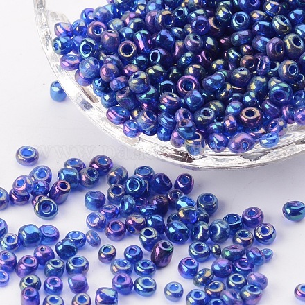 (Repacking Service Available) Round Glass Seed Beads SEED-C016-4mm-168-1