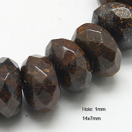 Chapelets de perles en bronzite naturel G-G255-14x7mm-22-1