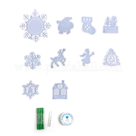 Diy силиконовые рождественские тематические Молды для колокольчиков комплект XMAS-PW0001-053-1
