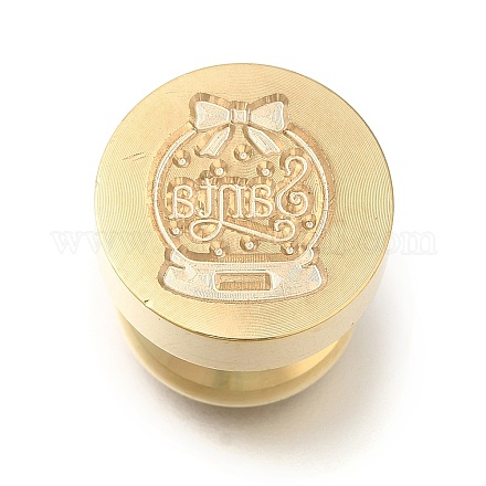 Рождественский золотой тон сургучной печати AJEW-A058-01C-1