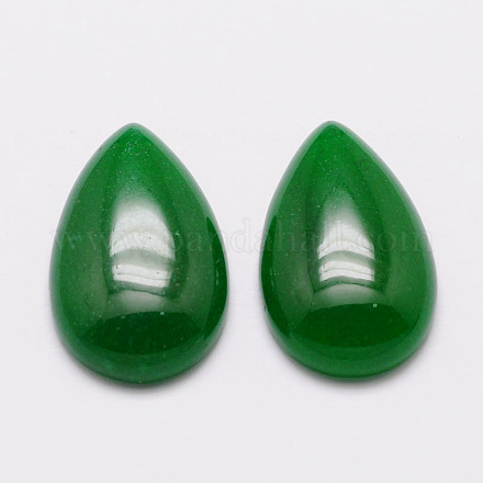 Cabochons de jade malaisie naturelle en forme de larme G-K024-01-1