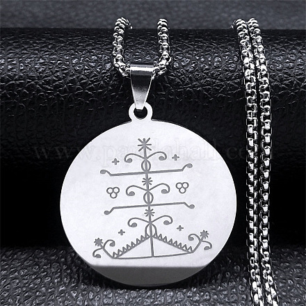 201 кулон из нержавеющей стали с гравировкой ogou feray veve NJEW-H065-02P-1