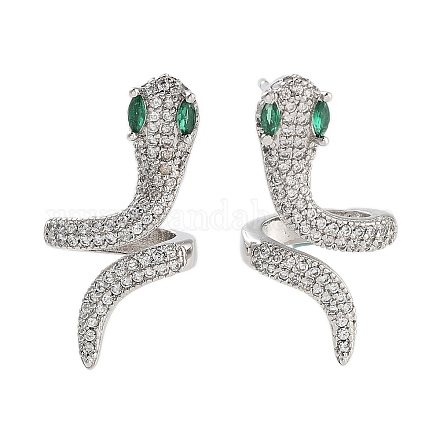 Серьги-гвоздики из латуни с реечным покрытием EJEW-N055-45P-RS-1