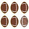 Computerized Embroidery Cloth Iron on/Sew on Patches, Costume Accessories, Appliques, Rugby, Sienna, 110x72x2.5mm