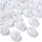 30Pcs Resin Beads, Rondelle, White, 10x6mm, Hole: 1.5mm