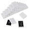 Cardboard Paper Jewelry Storage Boxes with Sponge Inside, Gift Package Supplies, Rectangle, White, 9.3x7.1x2.75cm