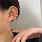 Metallic Tassel Chain Clip-on Earrings for Daily Wear, Women's Jewelry, Golden