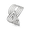304 Stainless Steel Chevron Cuff Bangles for Women, Stainless Steel Color, 1-3/4 inch(4.6cm), Inner Diameter: 2-3/8 inch(5.9cm)