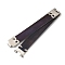 Metal Handbag Internal Flex Frames, Flex Spring Clip, Shrapnel Kiss Lock Purse Frame, Uneven Electroplating Color, Platinum, 10cm