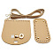Handmade PU Leather Crochet Shoulder Bag Accessories Kits, Including 1Pc Half Round Sheet, 1Pc Oval Bag Bottom and 1Pc Bag Strap, Khaki, 600~1250mm