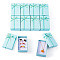 Cardboard Jewelry Set Packaging Boxes, with Sponge Inside, for Rings, Small Watches, Necklaces, Earrings, Bracelet, Rectangle, Pale Turquoise, 7.7x4.8x2.7cm