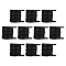 10 Pairs Polyester Shoelaces, Black, 610x2.5mm