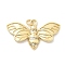 Brass Micro Pave Cubic Zirconia Pendants, Bees Charms, Long-Lasting Plated, Rack Plating, Lead Free & Cadmium Free, with Jump Ring, Real 18K Gold Plated, 20x35x3.5mm, Hole: 3mm