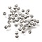 Brass Beads, Long-Lasting Plated, Spiral Round, Nickel Free, Real Platinum Plated, 2.5x2mm, Hole: 1mm
