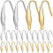 100Pcs 2 Colors 316 Stainless Steel Earring Hooks, with Vertical Loop, Ear Wire, Mixed Color, 20.5x4.5mm, Hole: 1.2mm, 50pcs/color