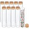 Glass Test Tube, with Wooden Stopper, Clear, 3x15.6cm, Capacity: 80ml(2.7 fl. oz)