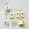Alloy Bag Lock Clasp Set, Purse Closure Hardware, with Iron Gasket, Light Gold, 1.45~4.3x1.2~2.3x0.07~1.9cm