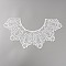 Milk Silk Embroidered Floral Lace Collar, Neckline Trim Clothes Sewing Applique Edge Flower, White, 260x505x1.5mm