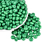 200Pcs Opaque Baking Paint Glass Seed Beads, Round Hole, Rondelle, Medium Sea Green, 8~8.5x5mm, Hole: 1.2~1.4mm