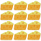 12Pcs Polyester Cloth Patches, Cheese, Orange, 30x41x1.5mm