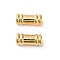 Brass Beads, Column, Cadmium Free & Lead Free, Real 24K Gold Plated, 8.5x4mm, Hole: 2mm