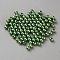 Eletroplate Plastic Beads, Round, Green, 6mm, Hole: 1.5mm, about 5555pcs/500g
