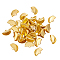 Iron Ribbon Crimp Ends, Golden, 8.5x13x6.5mm, Hole: 1.5x3mm, 100pcs/bag