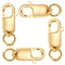 4Pcs Brass Lobster Claw Clasps, Real 14K Gold Filled, 12x5.5x2.5mm, Hole: 2mm