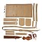 DIY PU Leather Shoulder Bag Kits, Including Fabric, Adjustable Bag Handle, Zinc Alloy Twist Lock Clasps, Screwdriver, Thread, Needle, Zipper, Tan, 360x186x2.5mm