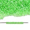 TOHO Demi Round Seed Beads, Japanese Seed Beads, Inside Colours, (805) Luminous Neon Green, 8/0, 3x1.15mm, about 744pcs/10g