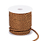 3-Ply Polyester Cord, with Spool, Twisted Rope, for DIY Cord Jewelry Findings, Saddle Brown, 5mm, Spool: 82x83mm, about 18m/roll