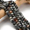Natural Eagle Eye Stone Beads Strands, Faceted, Rondelle, 8x5.5mm, Hole: 1.2mm, about 69pcs/strand, 15.16''(38.5cm)