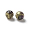 Handmade Gold Foil Glass Beads, Round, Coffee, 11~12mm, Hole: 2mm