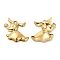 304 Stainless Steel Pendants, Dog Charm, Real 18K Gold Plated, 20x24x3mm, Hole: 1.8mm