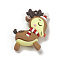 PVC Plastic Christmas Style Big Pendants, Deer, 55x41x17mm, Hole: 3mm