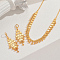 Ethnic Retro Iron Tassel Necklace & Earrings Sets for Women's Banquet Wedding, Golden