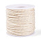 50M Braided Polyester Cord, with PET Plastic, for Jewelry Making, Round, Old Lace, 2mm, about 54.68 Yards(50m)/Roll