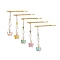 Heart Shell Pearl & Alloy Enamel Butterfly Charm Hair Bobby Pin, with Iron Clip, Hair Accessories for Girl, Golden, 55x24x2mm, 5pcs/set
