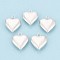 925 Sterling Silver Heart Charms, Textured, Silver, 15x12x4mm, Hole: 1.6~1.8mm