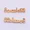 Alloy Cabochons Accessories, DIY for Headwear & Costume Making, Word Scarlett, Golden, 6x22.5x1.5mm