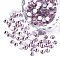 Glass Rhinestone Flat Back Cabochons, Back Plated, Faceted, Half Round, Violet, SS4, 1.5~1.6x1mm, about 1440pcs/bag