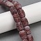 Natural Weathered Agate Beads Strands, Dyed & Heated, Barrel, Indian Red, 17~18x12.5~13mm, Hole: 1.2~1.4mm, about 22pcs/strand, 15.08''(38.3cm)