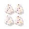 Handmade Porcelain Beads, Christmas Tree, Famille Rose Porcelain, Antique White, 16~16.5x14.5~15x6.5~7mm, Hole: 1.8mm