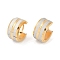 Ion Plating(IP) Frosted 304 Stainless Steel Hoop Earrings for Women, Round, Golden, 13x7mm