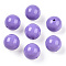 Solid Chunky Bubblegum Acrylic Beads, Round, Medium Purple, 20mm, Hole: 3mm, about 112pcs/500g
